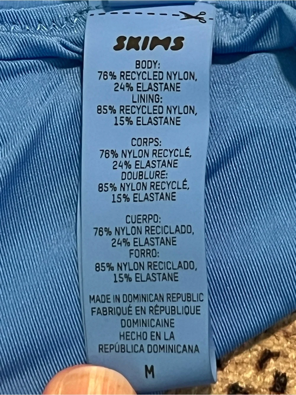 SKIMS High-Waist Blue Women's Swim Bottom